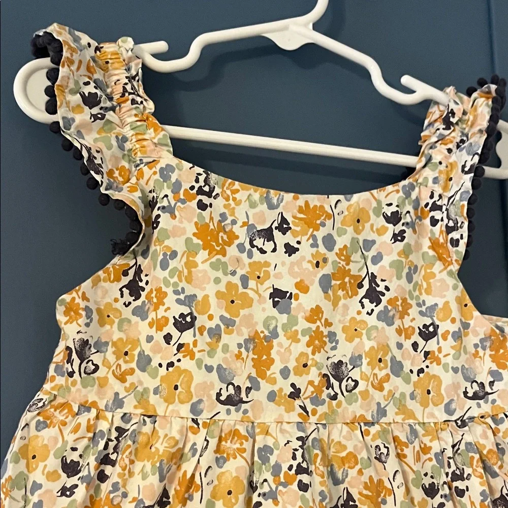 Tahari Yellow and Blue Floral Kids Dress - Picture 2 of 3